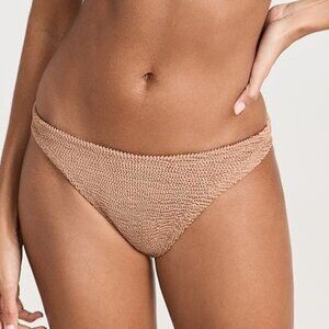 Hunza G Xandra Bikini Bottoms Metallic Cocoa OS